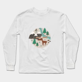 Moose Woodland Long Sleeve T-Shirt